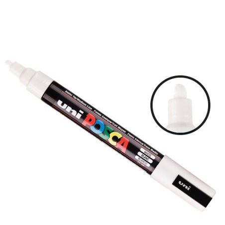 Marqueur Peinture Posca PC7M - Pointe conique large - Blanc (Feutre à  dessin)
