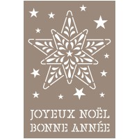 Pochoir Etoile Joyeux Noel 10x15cm Artemio