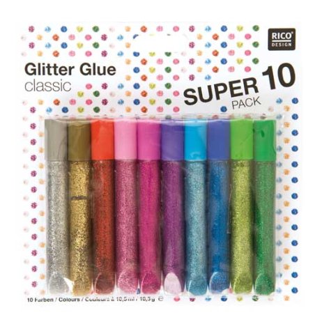 Colle Glitter à paillettes écolier VERSAL VR113016 50ml en tube, lavable,  Multi-couleurs ALL WHAT OFFICE NEEDS