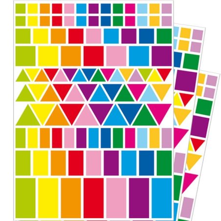 Gommettes géométriques multicolores