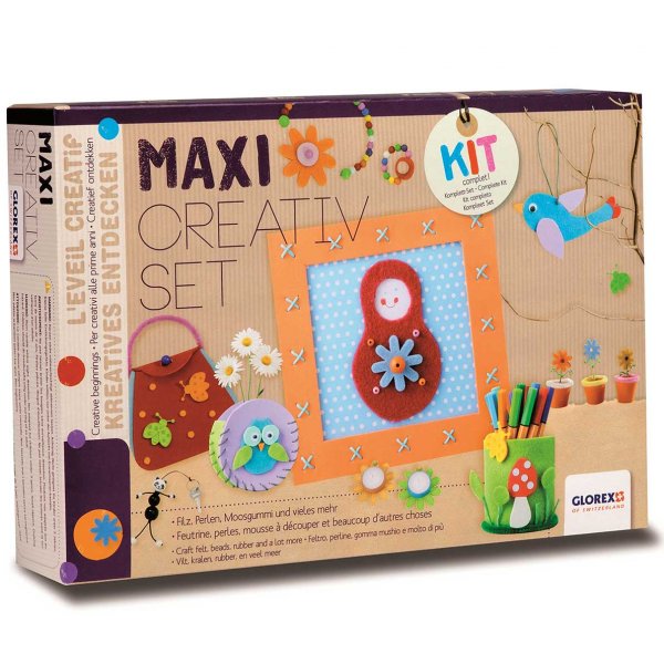 Kit créatif enfant - Maxi creativ set - 114 accessoires créatifs - Glorex