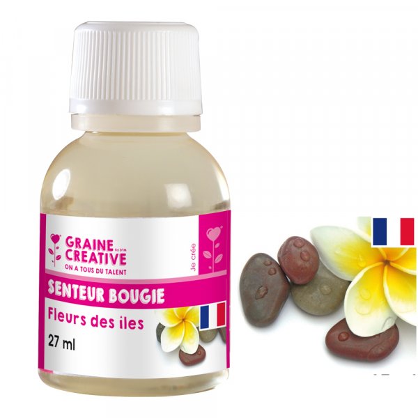 Parfum pour bougies Senteur Fleurs des Iles 27ml - Fabrication Française -  Graine Créative