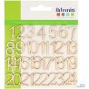 Chiffres Calendrier Avent - Formes bois x24