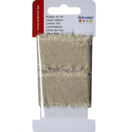 Ruban de tissu en Lin - 3 cm x 1 m