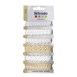 Ruban dentelle nature 6x1m Artemio - 6 pièces