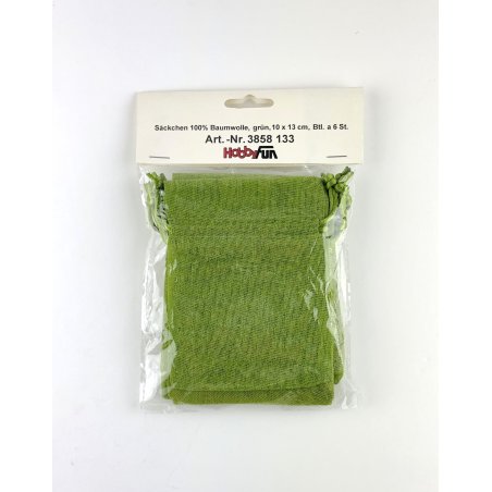 Lot de 6 sachets organza verts