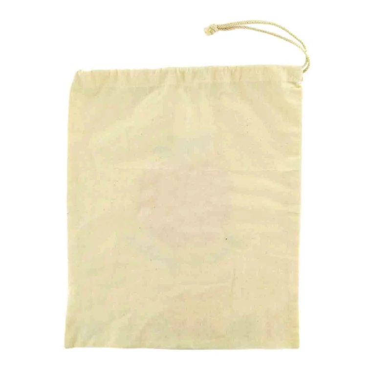 Sac en coton naturel avec cordelette 25 x 35 cm - MegaCrea DIY