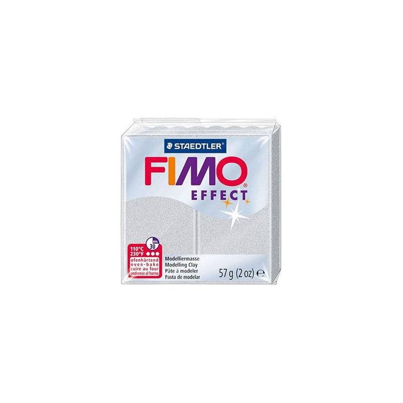 Pâte fimo effect argent 57g