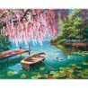 PEINTURE NUMEROS FLORAISON SUR LE LAC