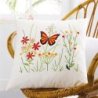 SET 2 COUSSINS A COL. PAPILLON ET FLEURS