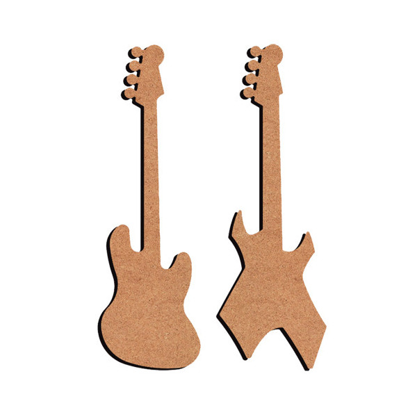 Guitare à décorer en bois ( MDF ) - Facile à peindre - Gomille