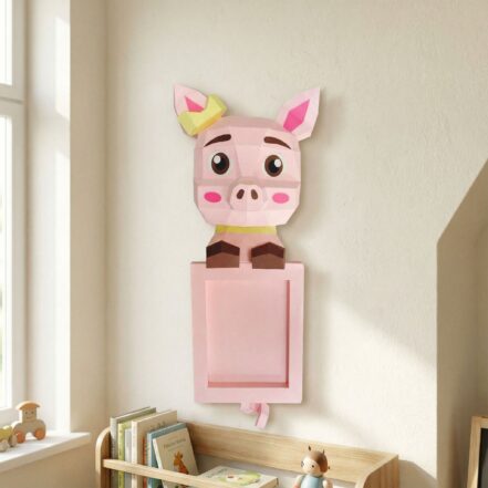Cadre photo avec tête de cochon