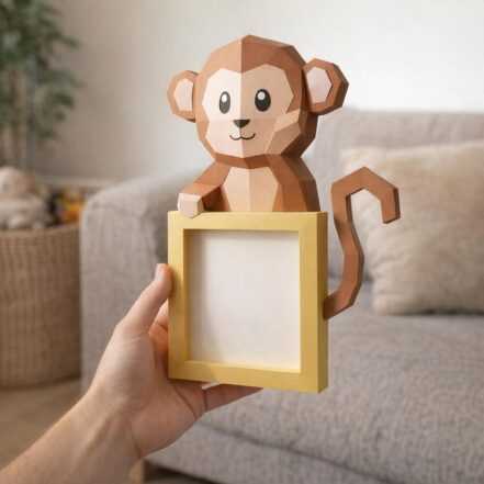 Papercraft de lapin debout en 3D