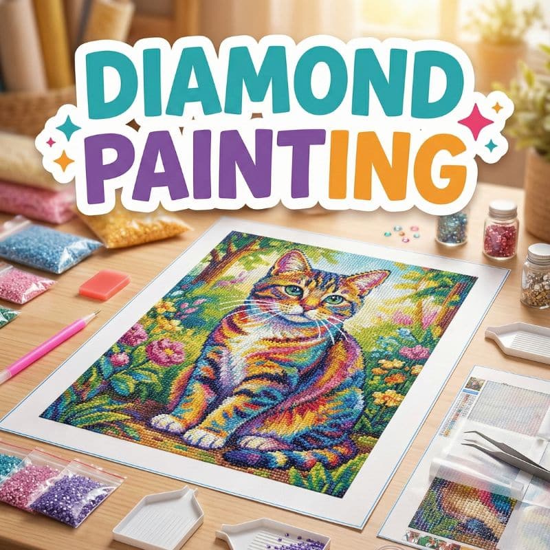 Kit De Broderie Diamant À Faire Soi-Même Pour Enfants Débutants Et Kit De Broderie Diamant À Faire Soi-Même Pour Enfants Débutants Et