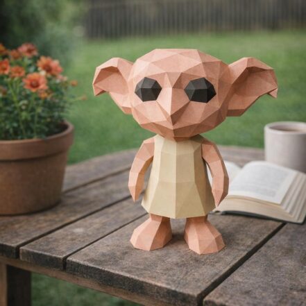Papercraft balai de sorcière Halloween en origami