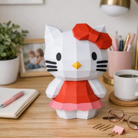 Hello Kitty en Papercraft 3D