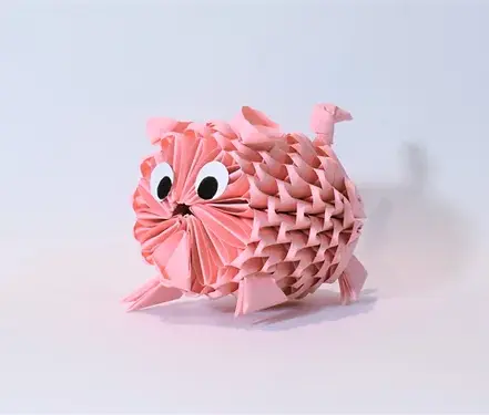 Kit d'origami 3D de cochon