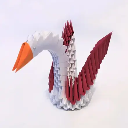 Kit d'origami 3D de cygne