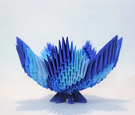 Kit d'origami 3D d'un Vase Hivernal