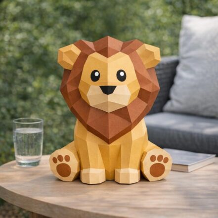 Lion en papercraft 3D