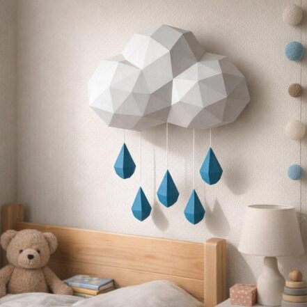 Nuage en papercraft 3D