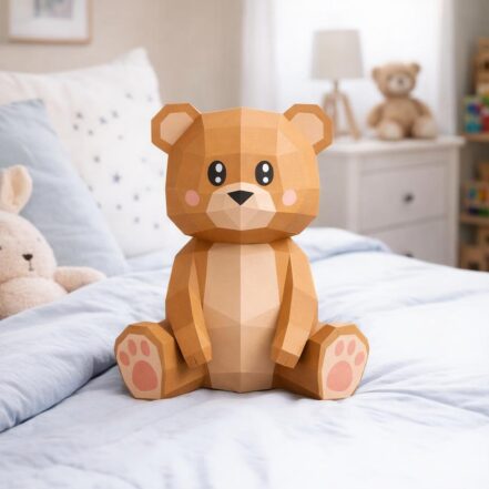 Ourson en papercraft 3D