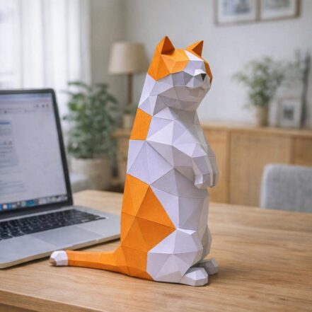 Papercraft masque de pitbull en 3D
