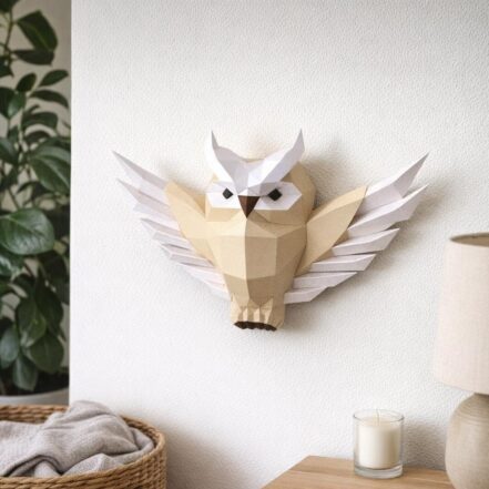 Papercraft chouette en relief 3D