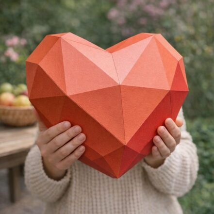 Papercraft coeur en 3D