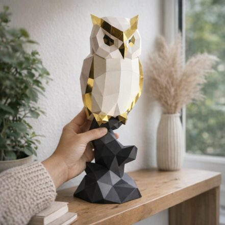 Papercraft de chouette en 3D
