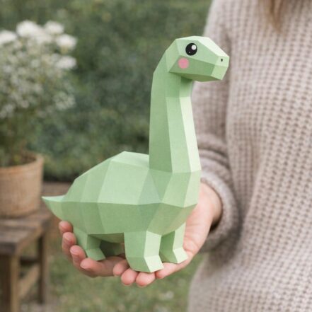 Papercraft de petits lapins debout en 3D