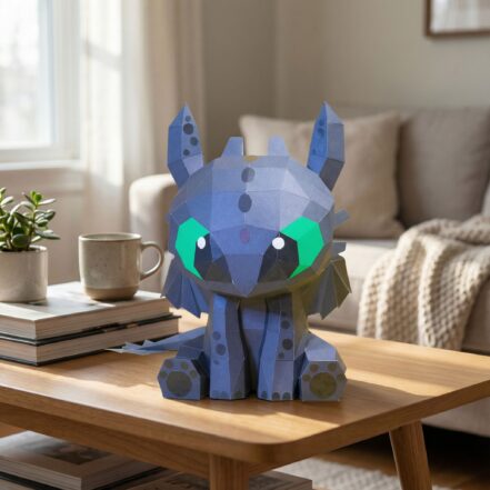 Papercraft de dragon Fury Nocturne en origami