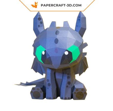 Papercraft de dragon Fury Nocturne en origami