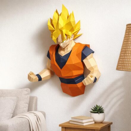 Papercraft de Goku sculpture murale en 3D - photo 2
