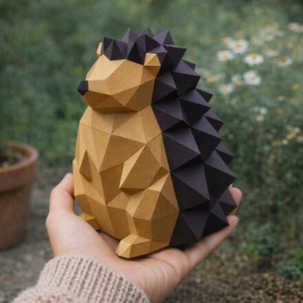 Cadre photo d'un chien en papercraft 3D