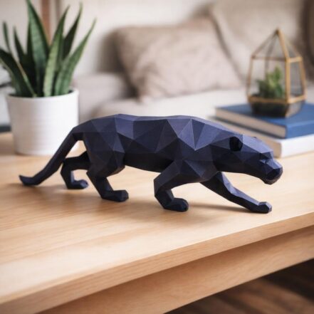 Papercraft de panthère noire en 3D