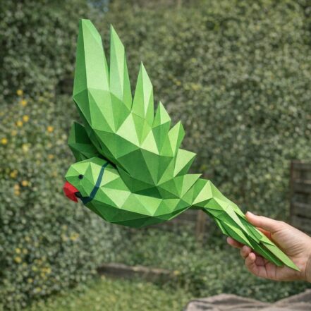 Papercraft masque de raton laveur en 3D