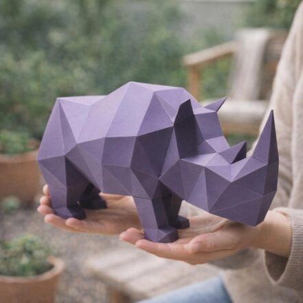 Papercraft masque de coq en origami