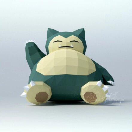 Papercraft de Ronflex Pokémon en 3D