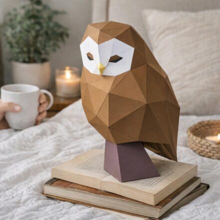 Papercraft de lapin debout en 3D