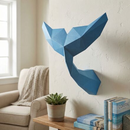 Papercraft queue de dauphin en 3D