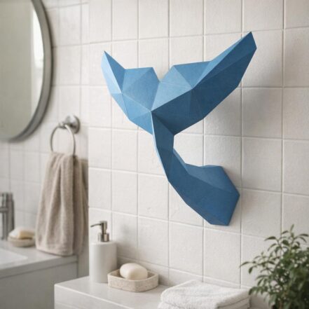 Papercraft queue de dauphin en 3D