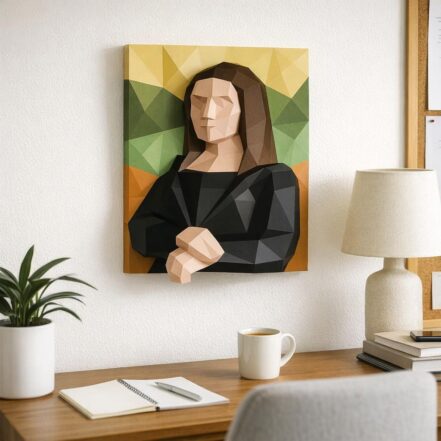 Tableau mural Mona Lisa en Papercraft 3D - photo 2