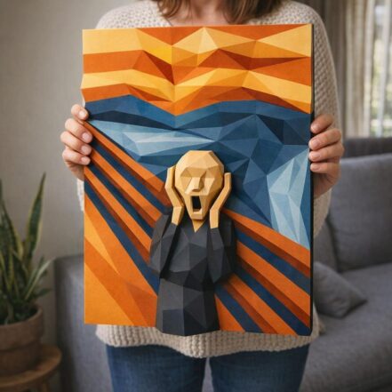 Papercraft lèvres Rolling Stones en 3D