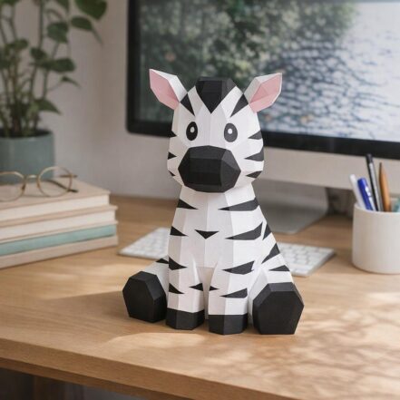 Zèbre en papercraft 3D