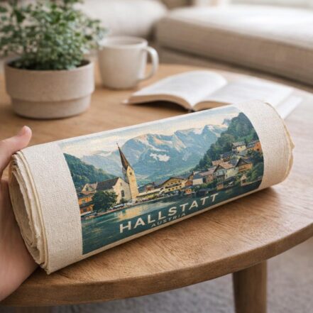 Affiche Vintage Hallstatt - Toile roulée