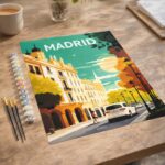Affiche Vintage Madrid - Toile roulée