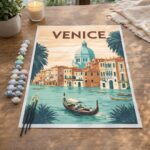 Affiche Vintage Venise - Toile roulée