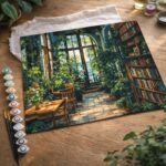 Bibliothèque de la serre - Toile roulée