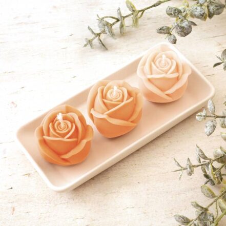 KIT TRIO BOUGIES FLEURS DIY